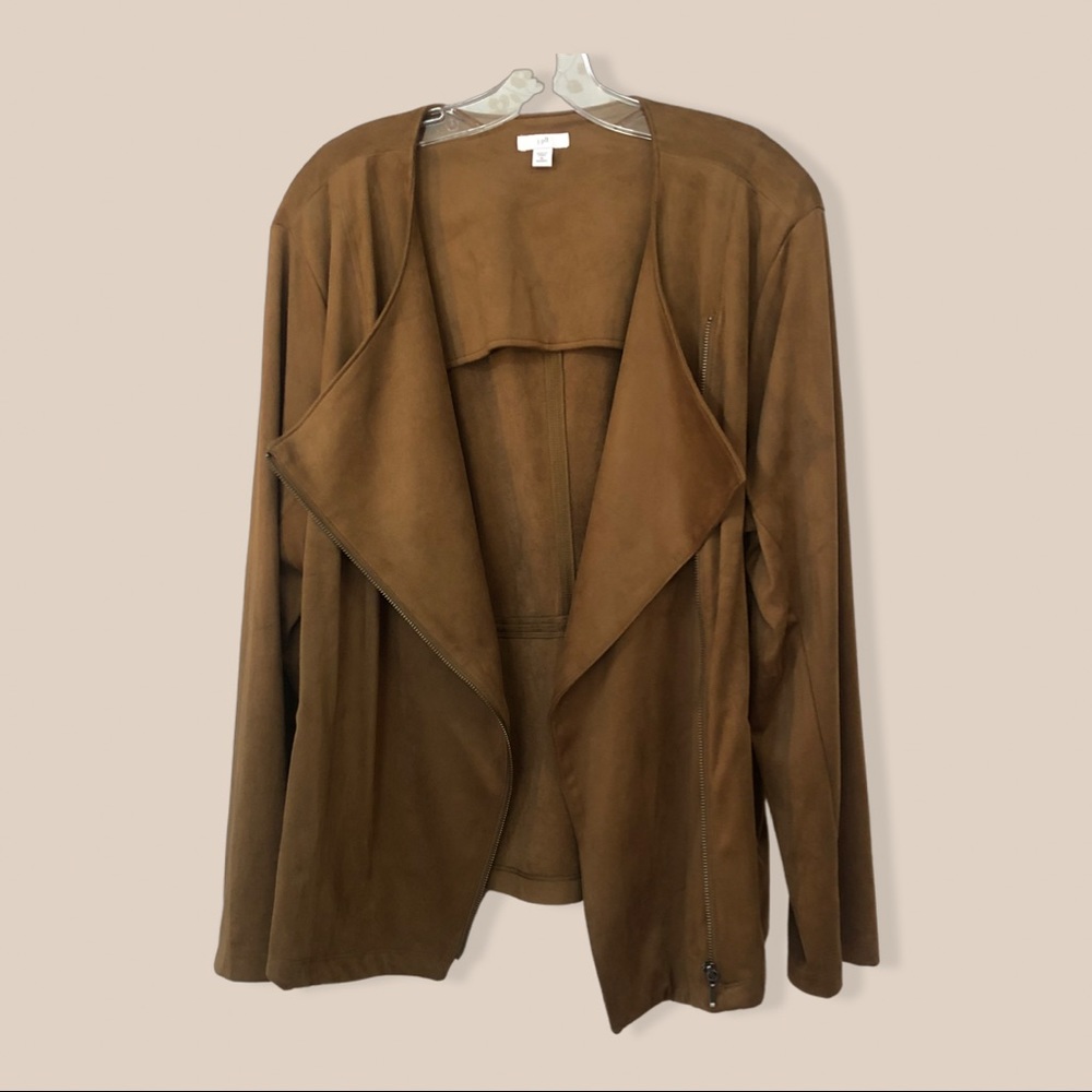 J. JILL Acorn Brown Asymmetrical Jacket 🍁